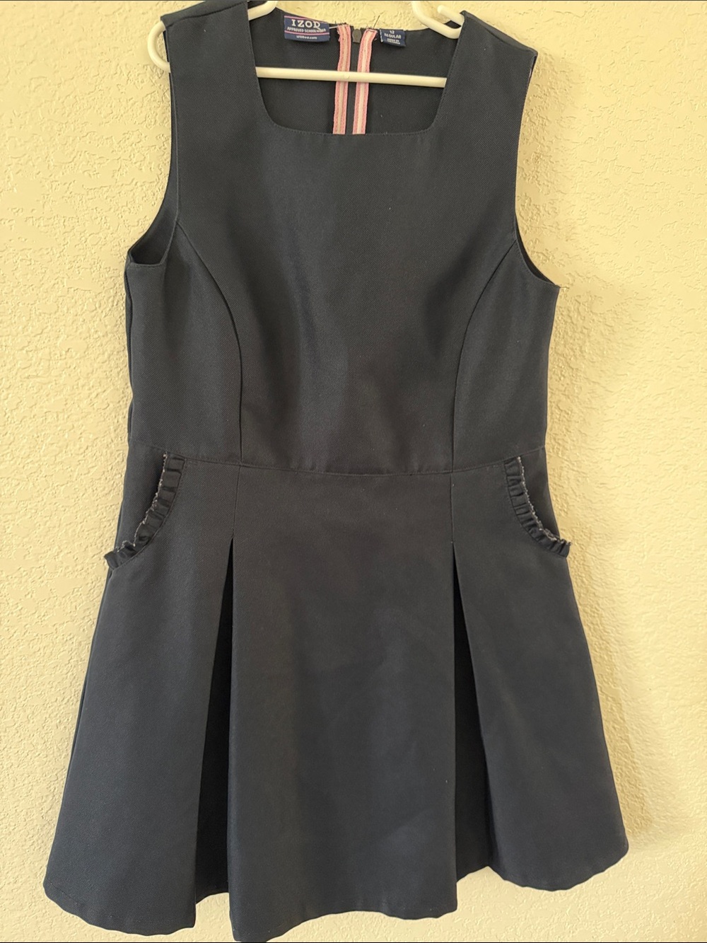 Girls' Black Sleeveless School Dress